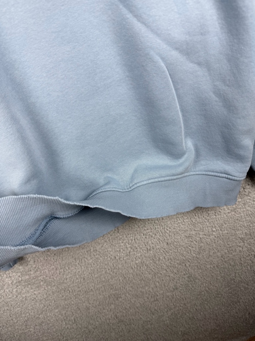 alo Accolade Crew Neck Blue Pullover Sz L (FLAWS) - Picture 14 of 16